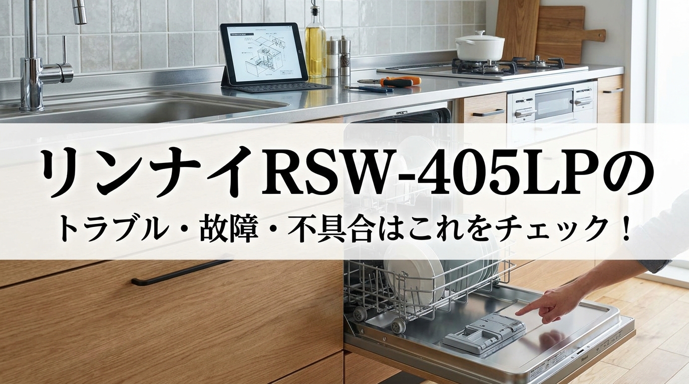 リンナイRSW-405LPのトラブル・故障・不具合はこれをチェック!