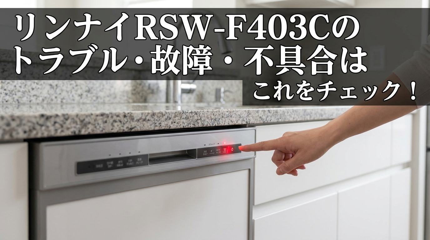 リンナイRSW-F403Cのトラブル・故障・不具合はこれをチェック!