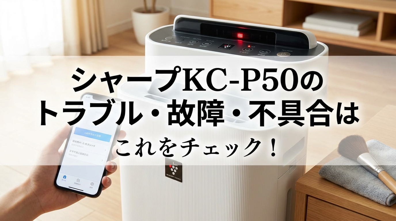 シャープKC-P50のトラブル・故障・不具合はこれをチェック!