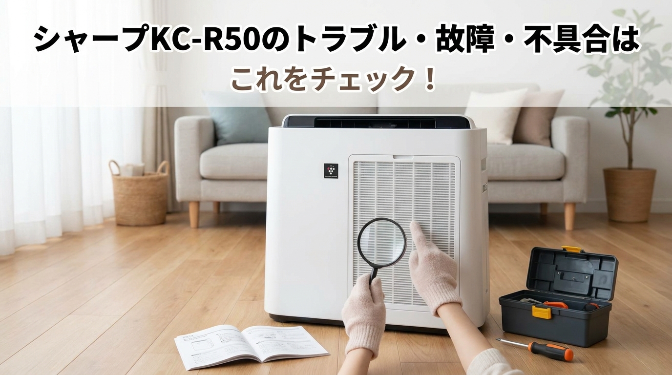 シャープKC-R50のトラブル・故障・不具合はこれをチェック！
