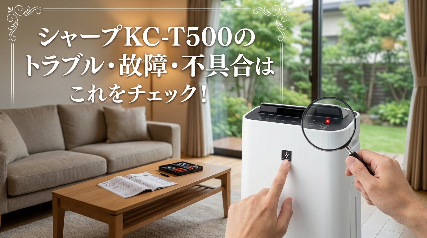 シャープKC-T500のトラブル・故障・不具合はこれをチェック!