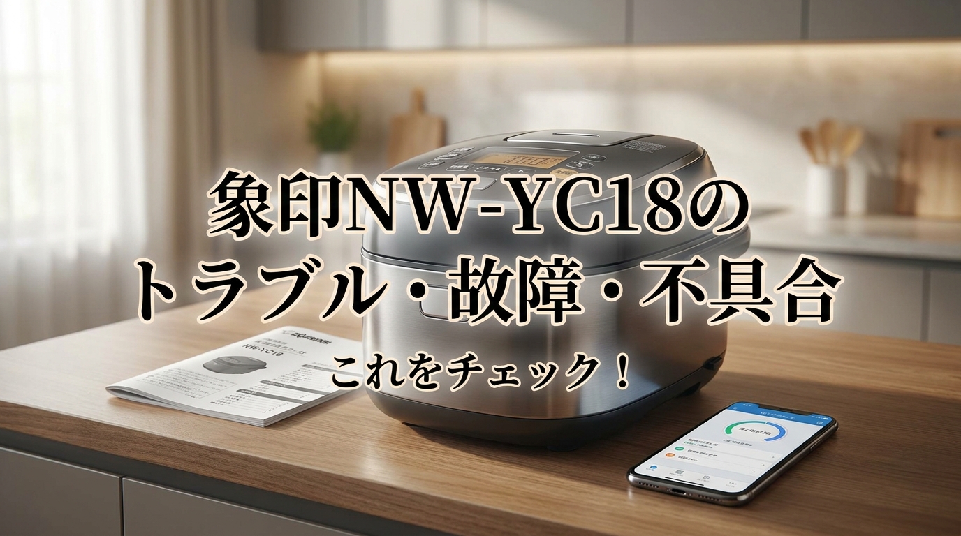 象印NW-YC18のトラブル・故障・不具合はこれをチェック!