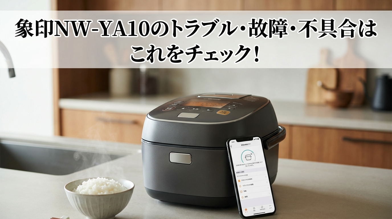 象印NW-YA10のトラブル・故障・不具合はこれをチェック!