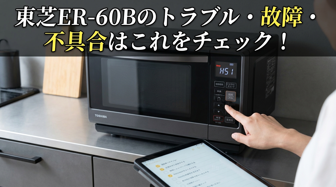 東芝ER-60Bのトラブル・故障・不具合はこれをチェック!