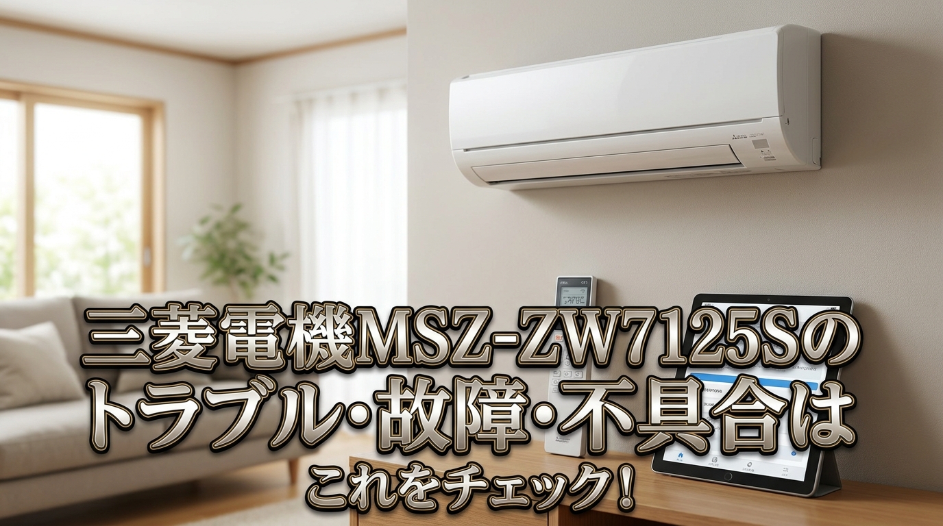 三菱電機MSZ-ZW7125Sのトラブル・故障・不具合はこれをチェック!