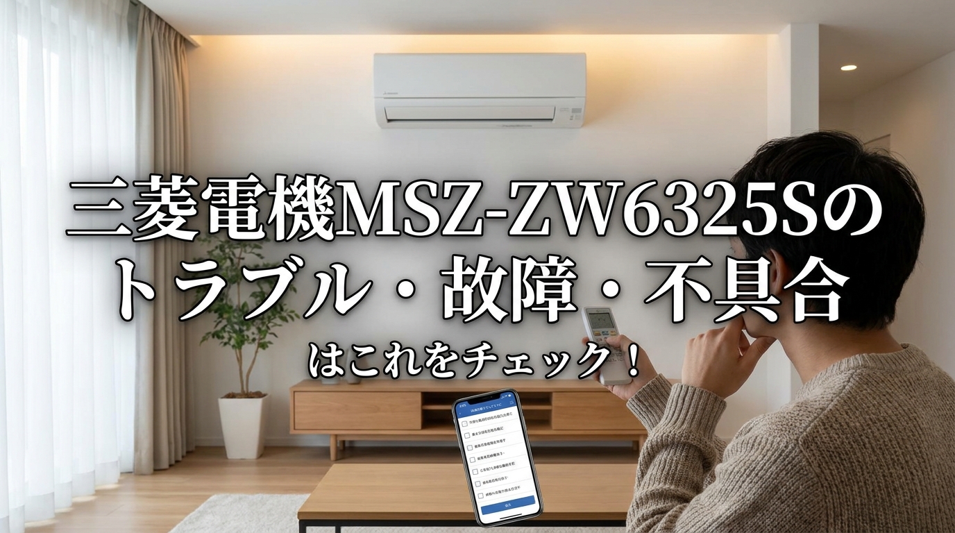 三菱電機MSZ-ZW6325Sのトラブル・故障・不具合はこれをチェック!