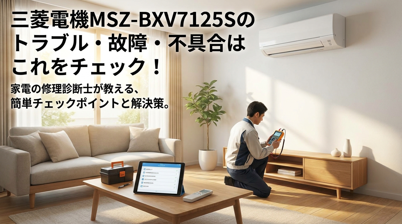 三菱電機MSZ-BXV7125Sのトラブル・故障・不具合はこれをチェック!