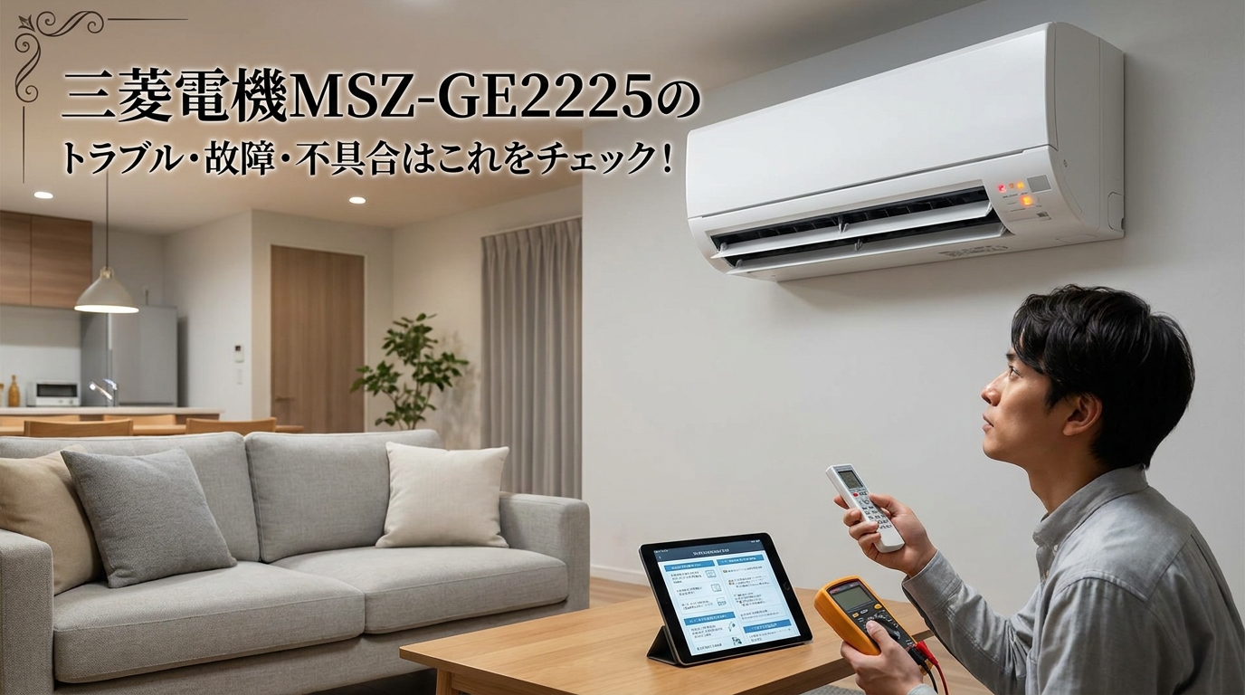 三菱電機MSZ-GE2225のトラブル・故障・不具合はこれをチェック!
