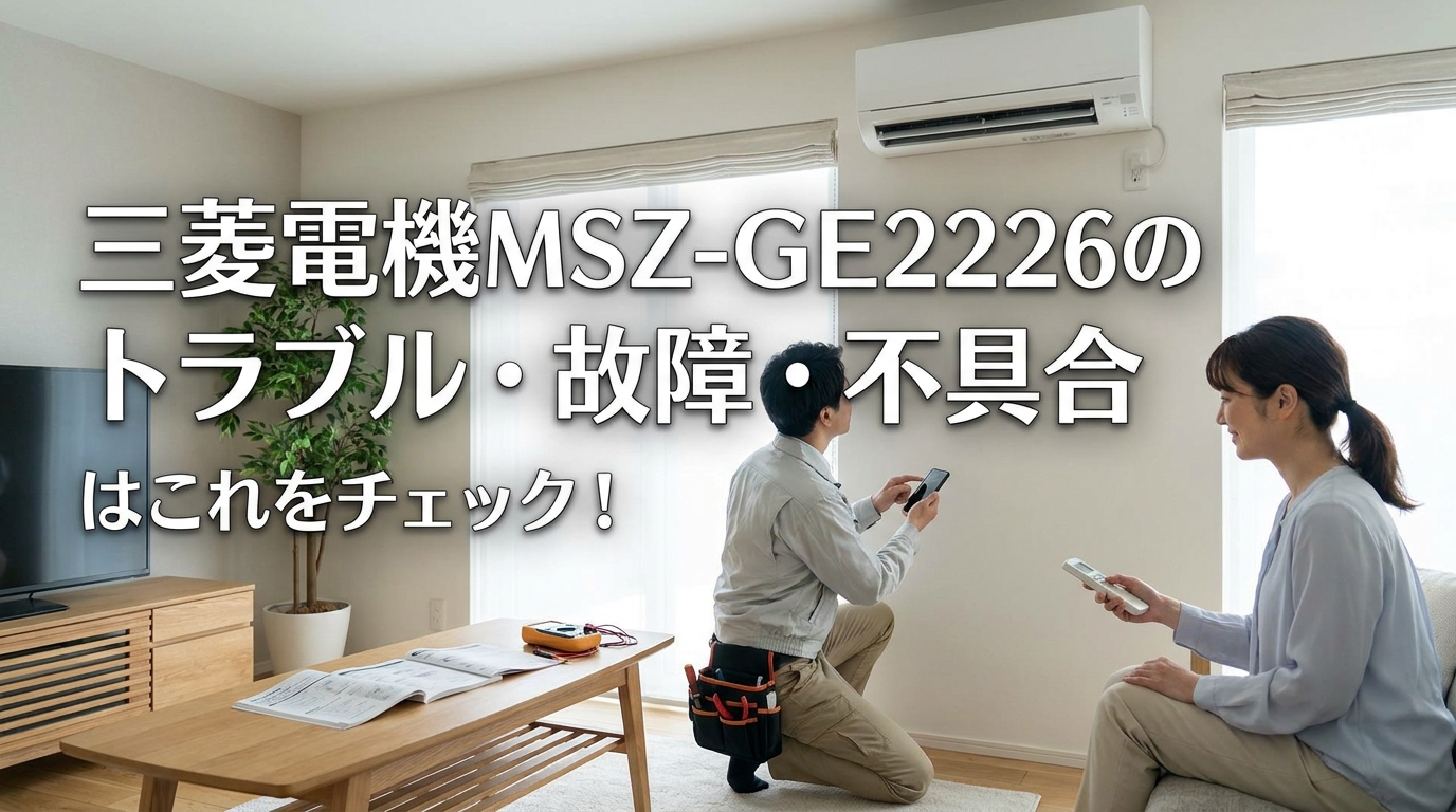 三菱電機MSZ-GE2226のトラブル・故障・不具合はこれをチェック!