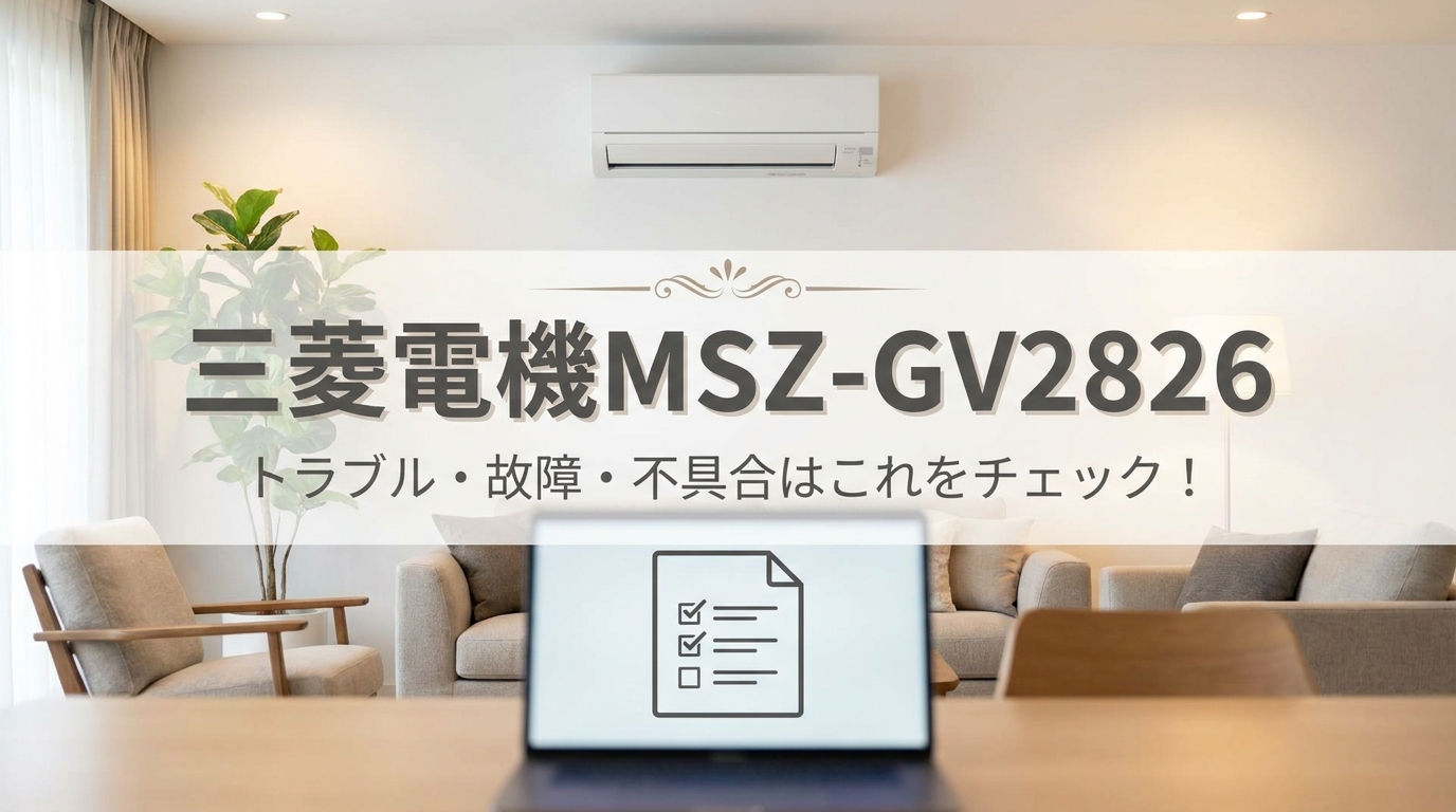 三菱電機MSZ-GV2826のトラブル・故障・不具合はこれをチェック!