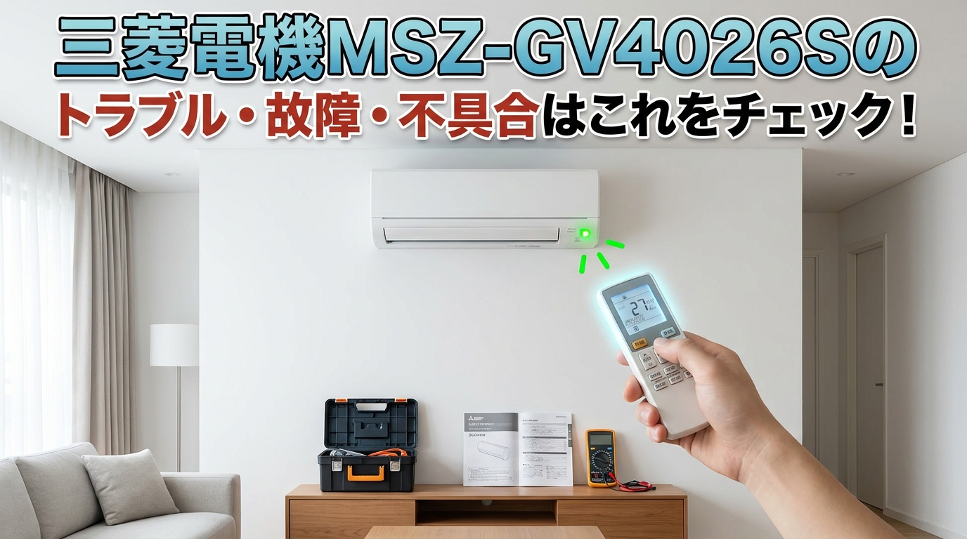 三菱電機MSZ-GV4026Sのトラブル・故障・不具合はこれをチェック！
