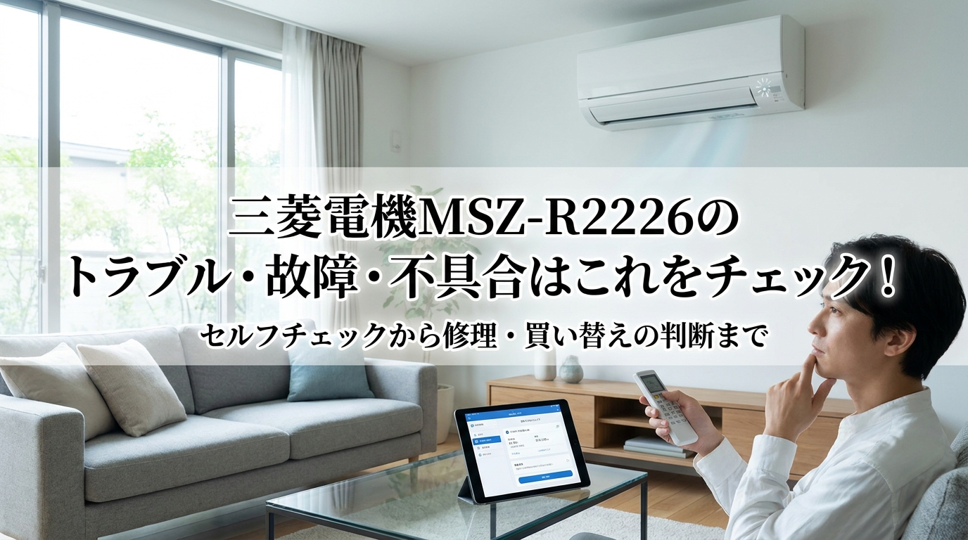 三菱電機MSZ-R2226のトラブル・故障・不具合はこれをチェック!