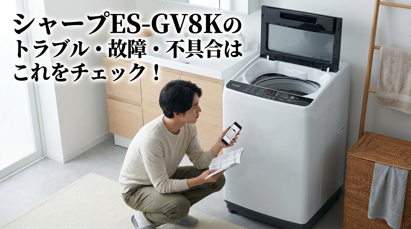 シャープES-GV8Kのトラブル・故障・不具合はこれをチェック!