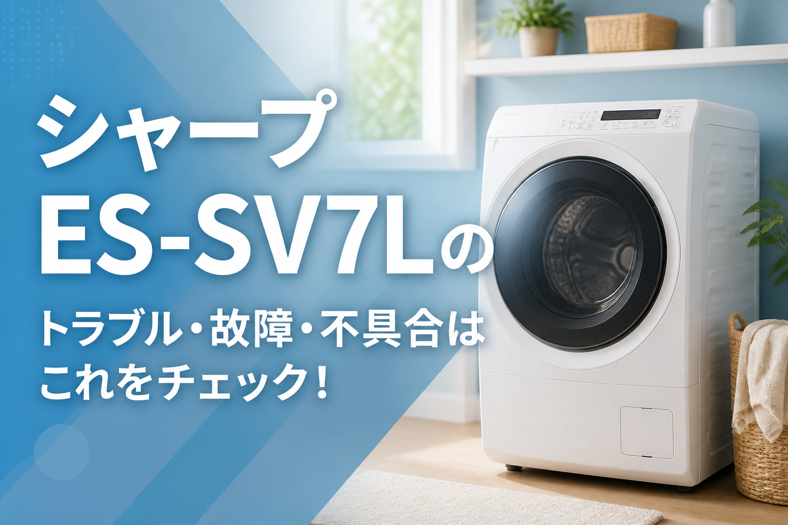 シャープES-SV7Lのトラブル・故障・不具合はこれをチェック!