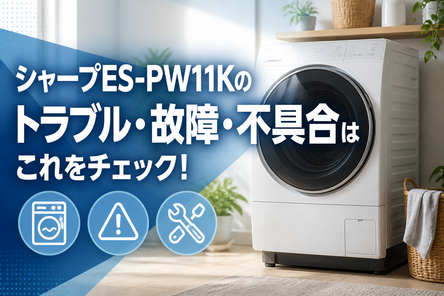 シャープES-PW11Kのトラブル・故障・不具合はこれをチェック!