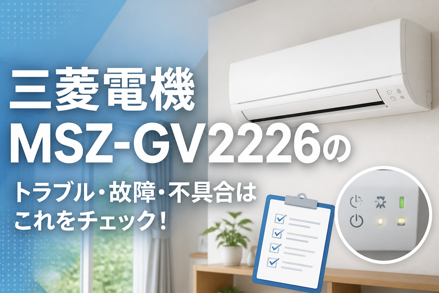 三菱電機MSZ-GV2226のトラブル・故障・不具合はこれをチェック!