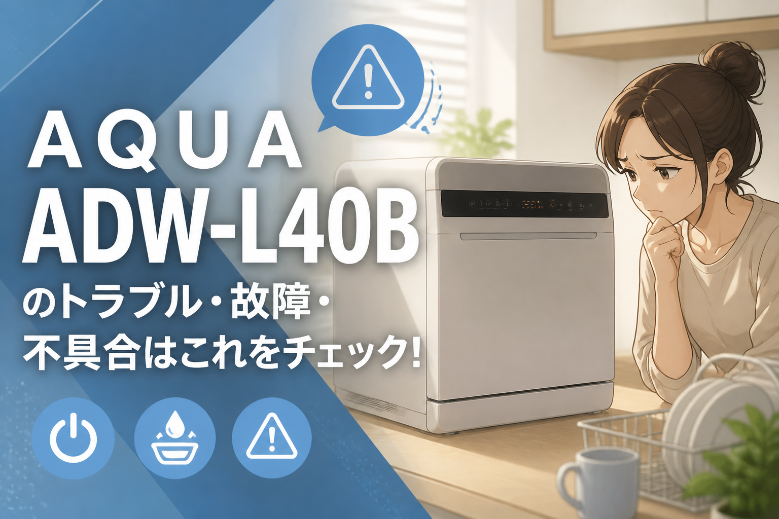 AQUAADW-L40Bのトラブル・故障・不具合はこれをチェック!