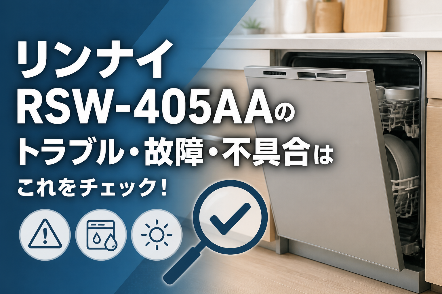 リンナイRSW-405AAのトラブル・故障・不具合はこれをチェック!