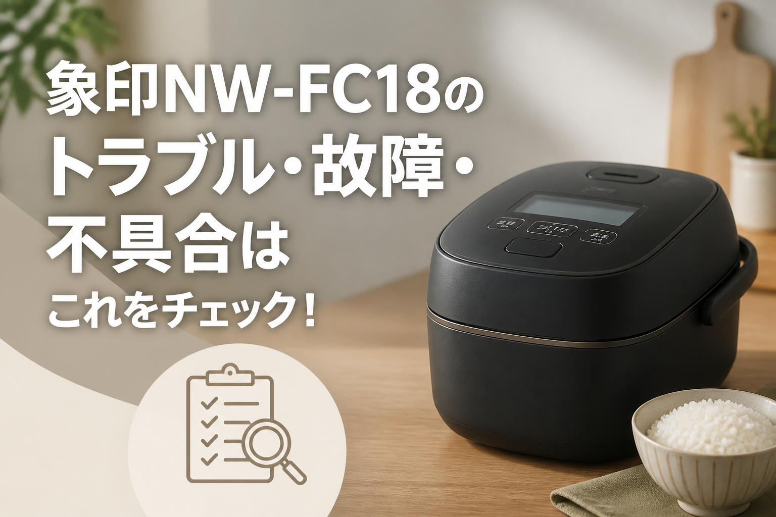 象印NW-FC18のトラブル・故障・不具合はこれをチェック!