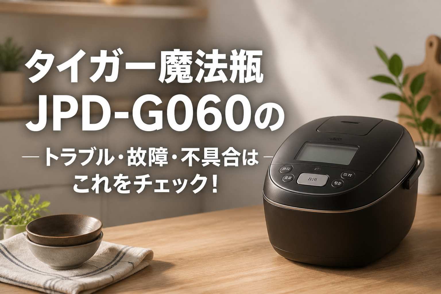 タイガー魔法瓶JPD-G060のトラブル・故障・不具合はこれをチェック!