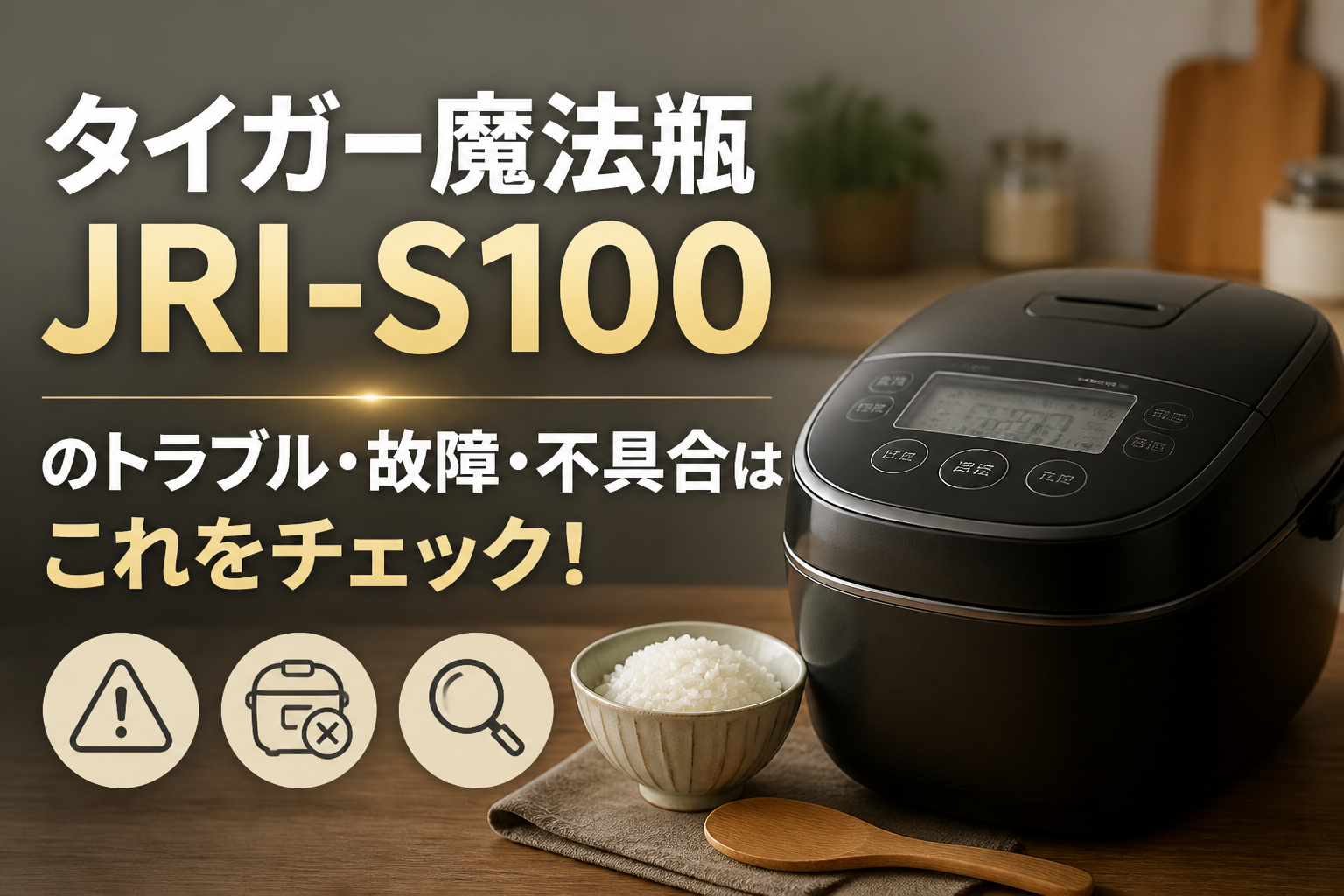 タイガー魔法瓶JRI-S100のトラブル・故障・不具合はこれをチェック!